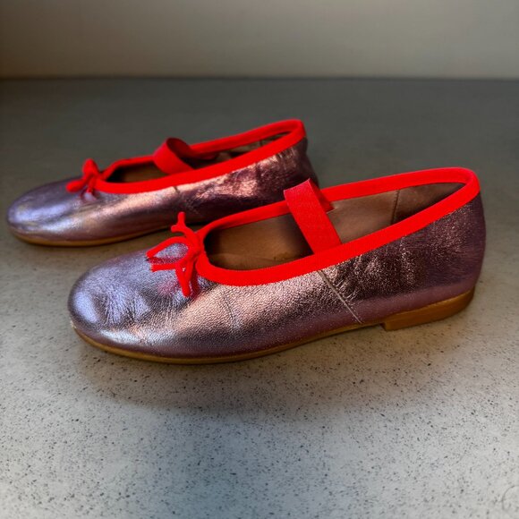 Jacadi Paris Metallic Pink Mary Jane Flats – Size 12 (EU 30) - Picture 5 of 7